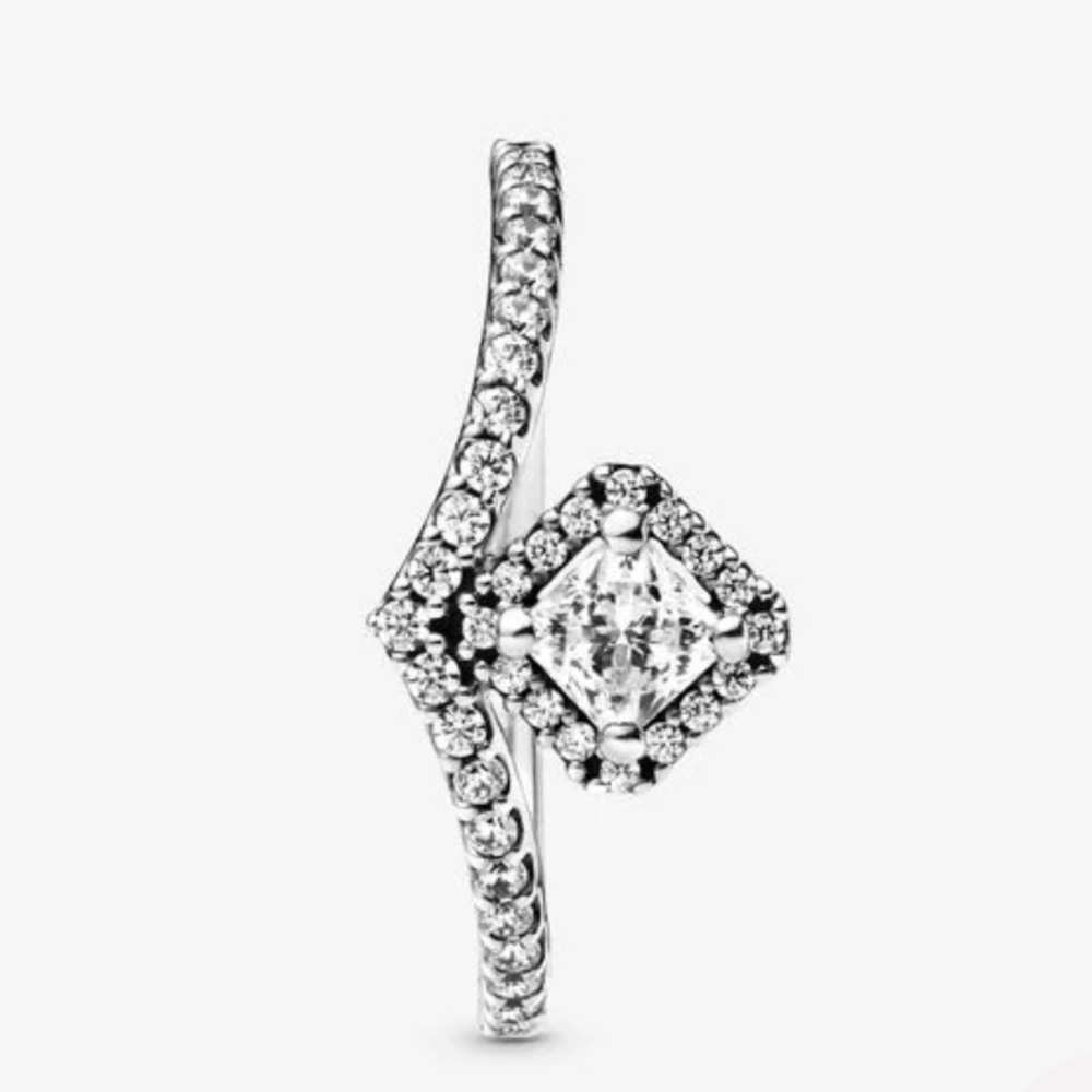 Square sparkle wishbone Pandora